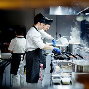 Cooks and Kitchen Staff working in the Kitchen - Leep Tescher Helfman and Zanze