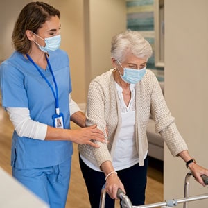 Nurse with a sprained wrist, wearing a brace - Leep Tescher Helfman and Zanze